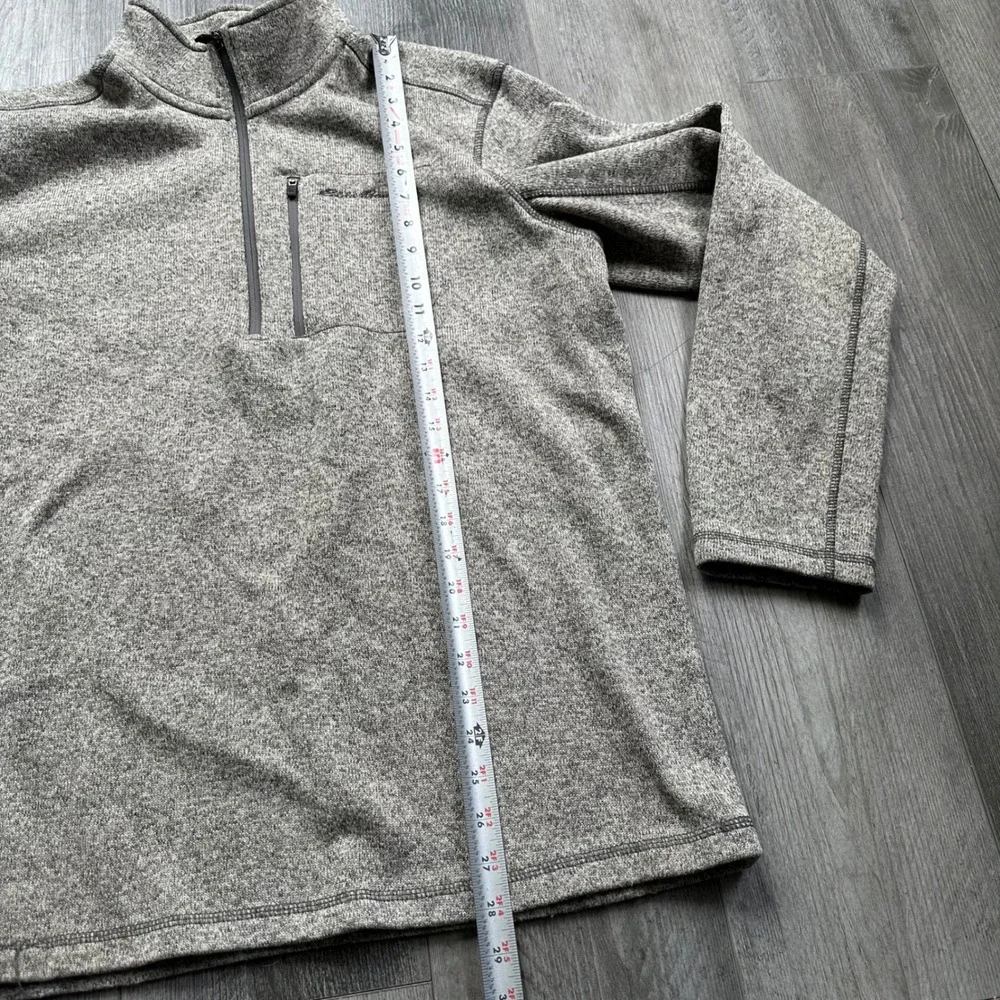 Eddie Bauer Men's XL Gray Heather 1/4 Zip Radiator Fleece Pullover Soft Warm